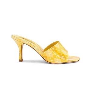 Larroude Collete Sandal Argyle Yellow